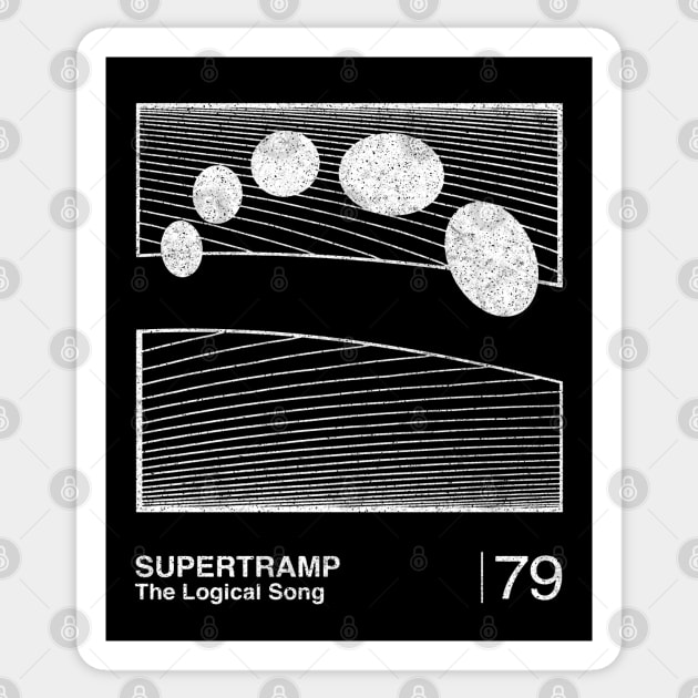 Supertramp / Minimalist Graphic Design Artwork Sticker by saudade